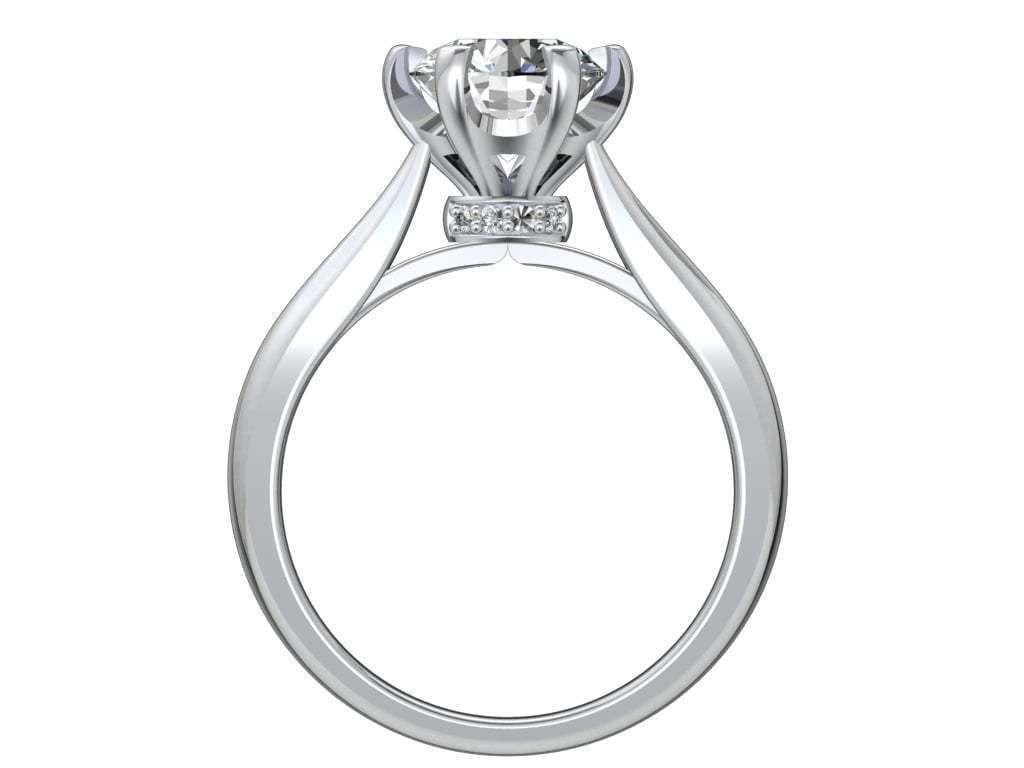 Engagement Ring Hybrid Style-CC104 3D Model Collection_11