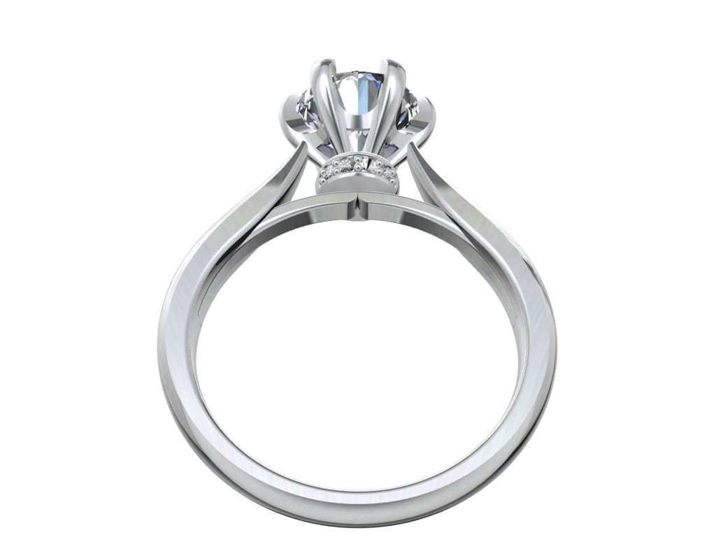 Engagement Ring Hybrid Style-CC104 3D Model Collection_13