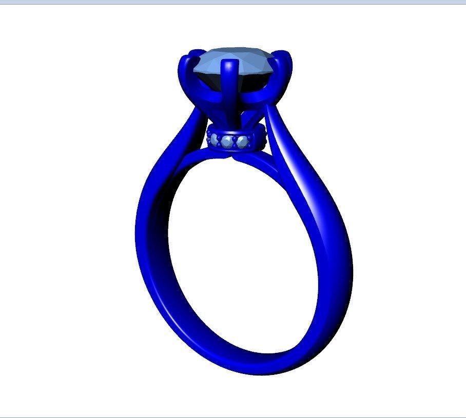 Engagement Ring Hybrid Style-CC104 3D Model Collection_26