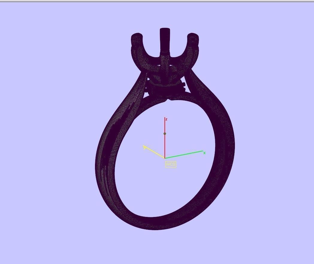 Engagement Ring Hybrid Style-CC104 3D Model Collection_38