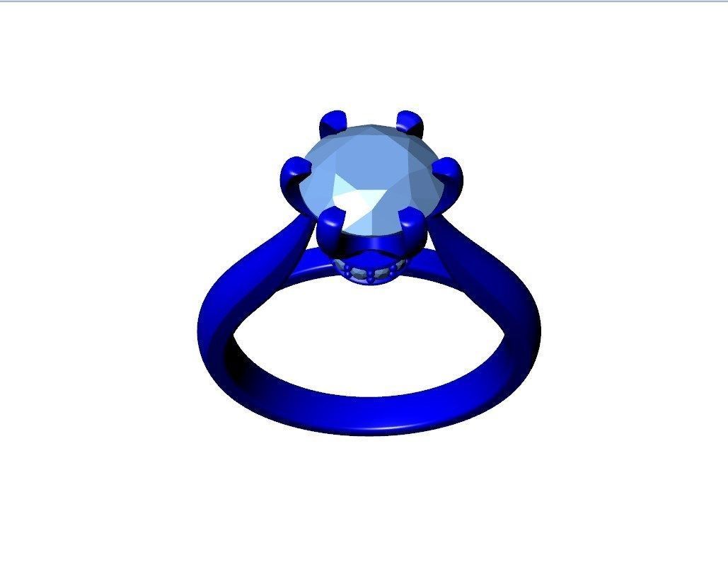 Engagement Ring Hybrid Style-CC104 3D Model Collection_30