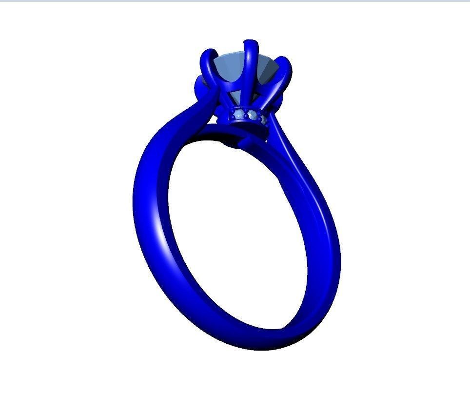Engagement Ring Hybrid Style-CC104 3D Model Collection_32