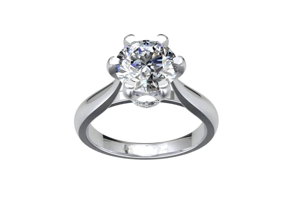 Engagement Ring Hybrid Style-CC104 3D Model Collection_14