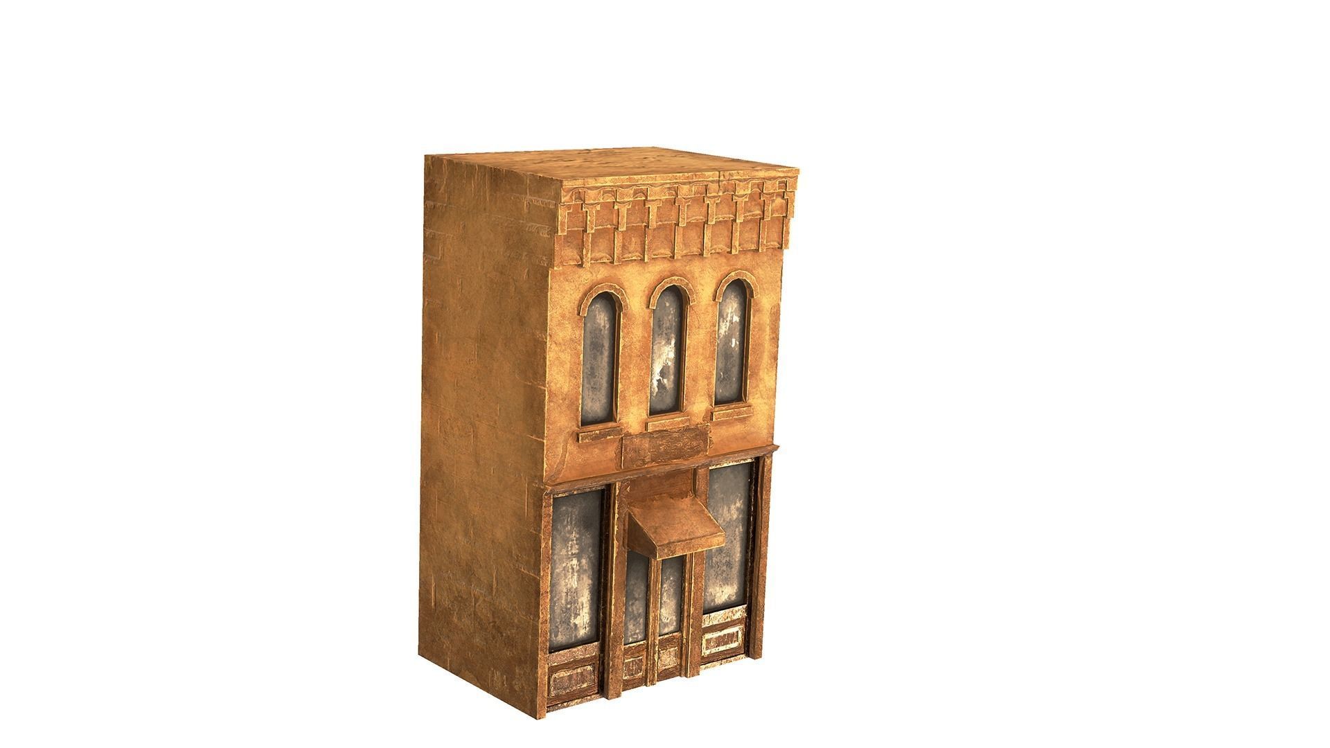Abandoned Texas Building 02 Low-poly 3D model_3
