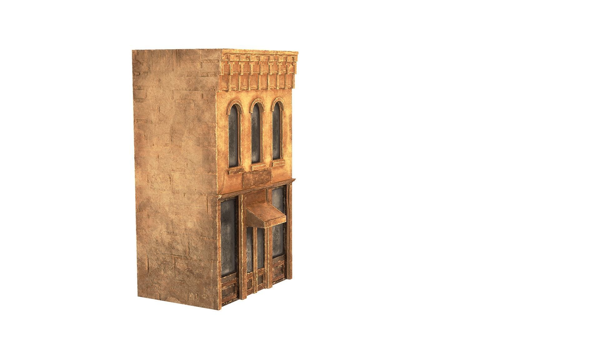 Abandoned Texas Building 02 Low-poly 3D model_5