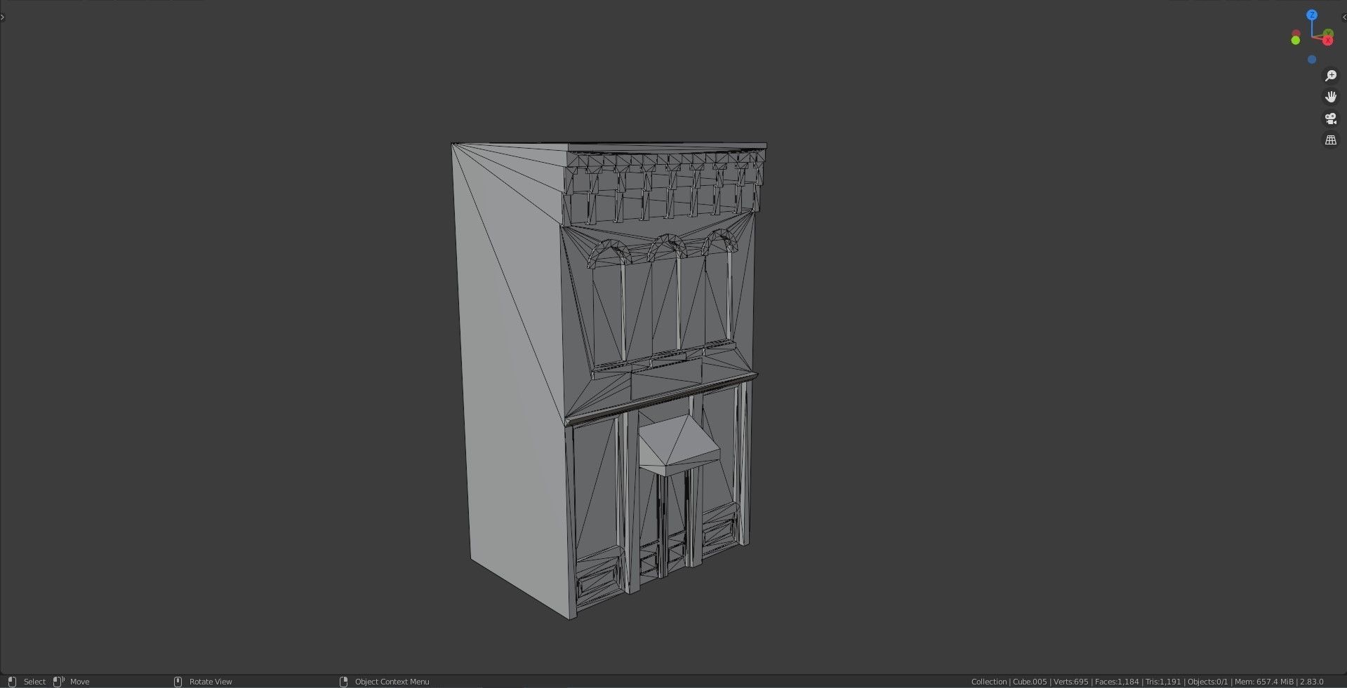 Abandoned Texas Building 02 Low-poly 3D model_6