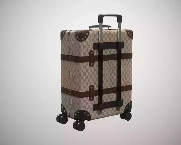 Gucci Globe-Trotter GG canvas luggage suitcase Low-poly 3D model