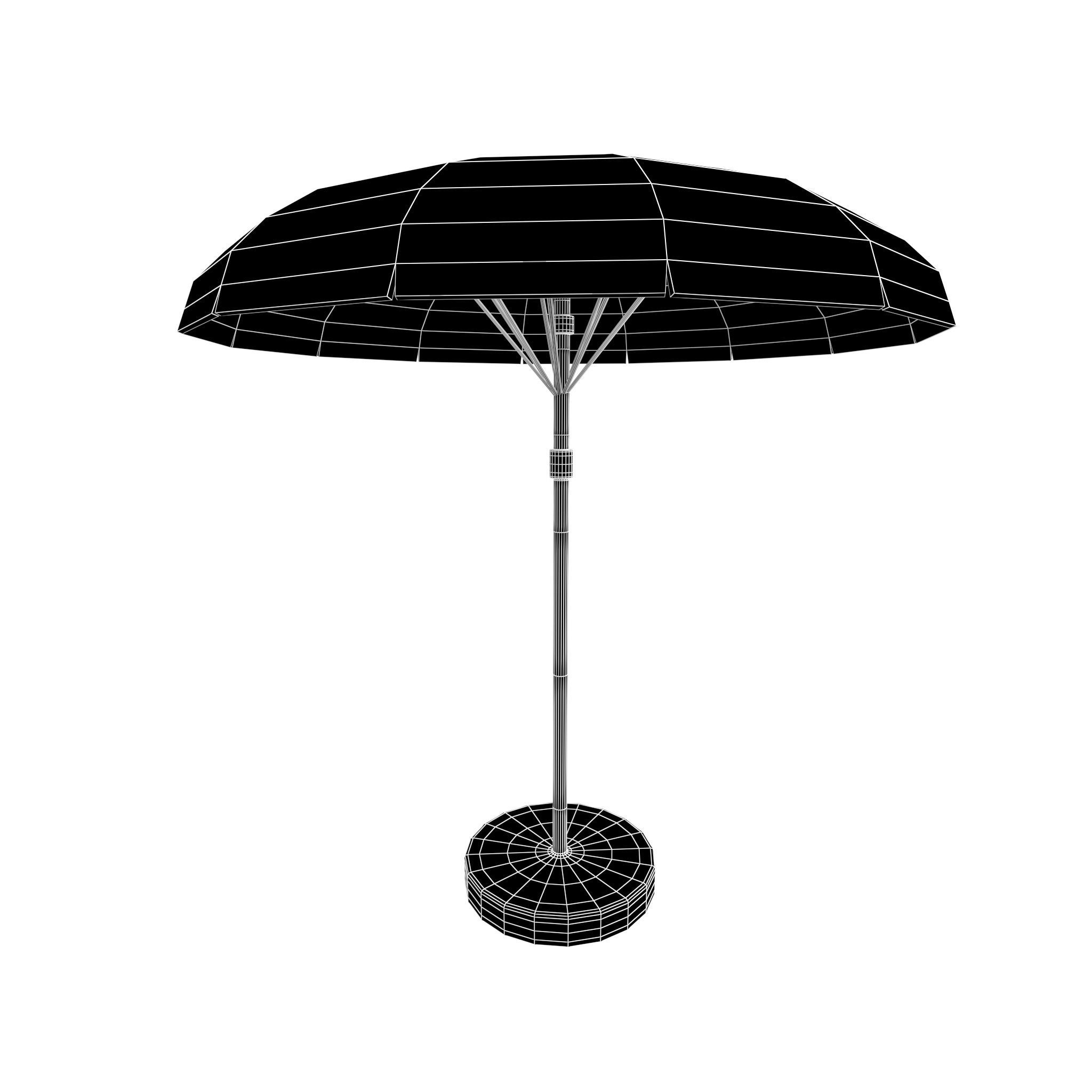 Garden Umbrella v1 011 Low-poly 3D model_4