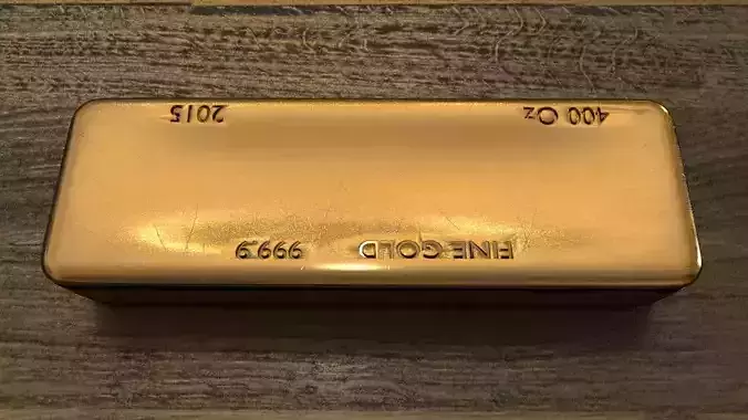 Gold Bar 400 oz Full details 3D model
