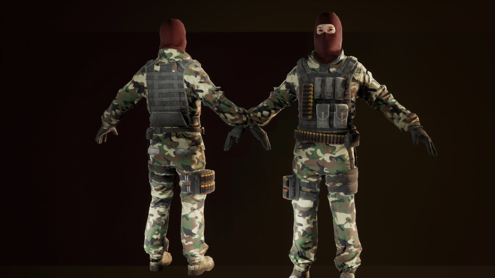 Enemy Soldiers Pack Low-poly 3D model_13