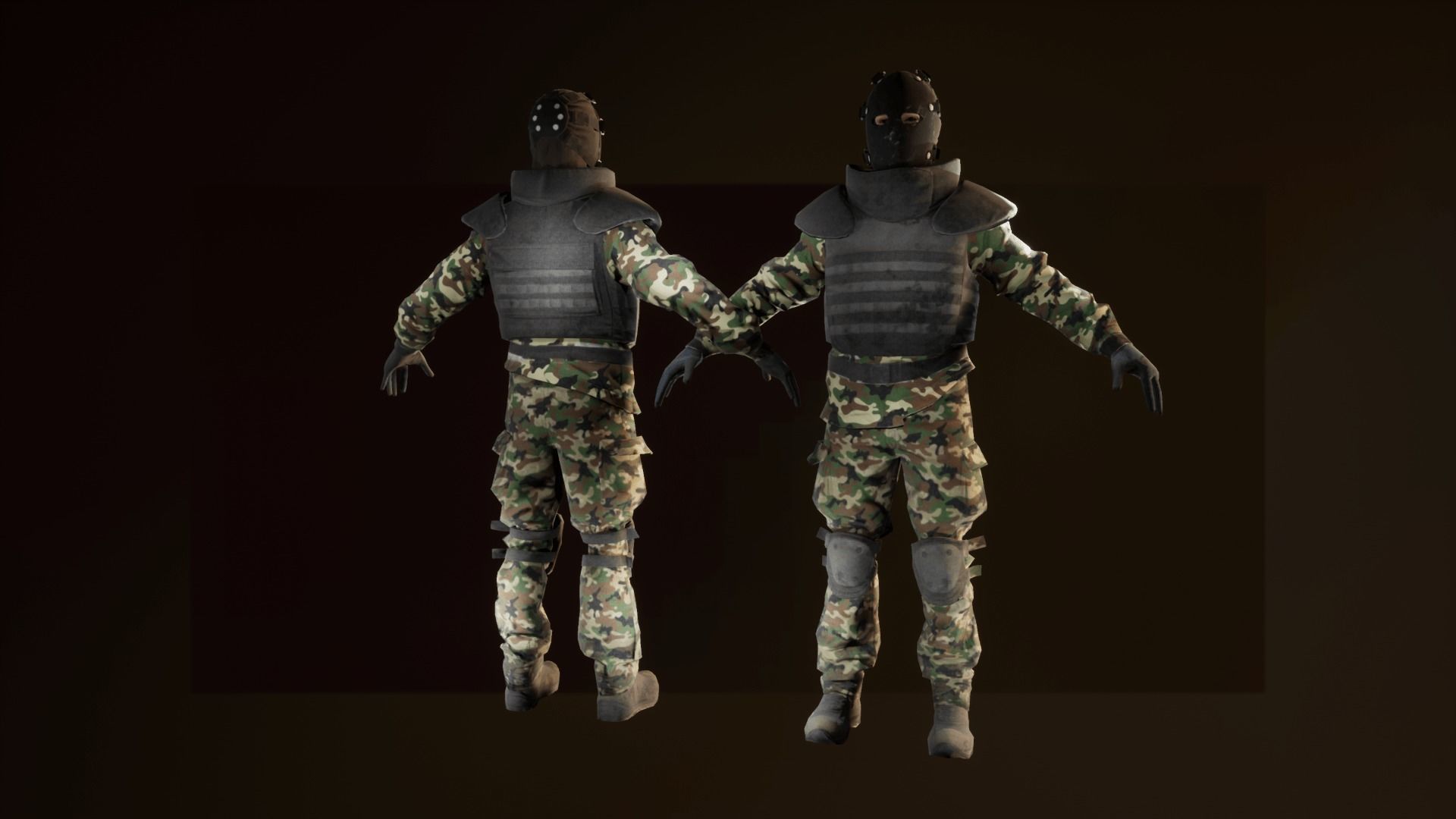 Enemy Soldiers Pack Low-poly 3D model_6