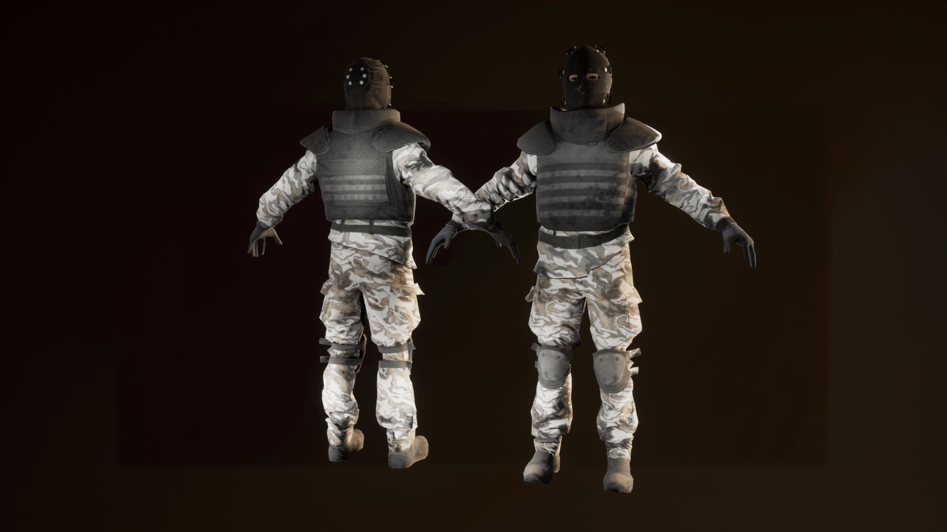 Enemy Soldiers Pack Low-poly 3D model_5