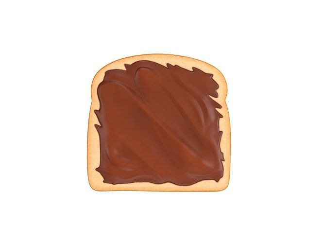 Nutella Toast 3D model 4