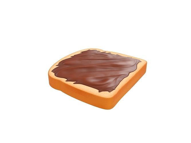 Nutella Toast 3D model 5