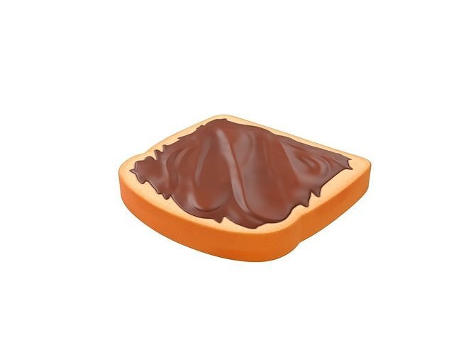 Nutella Toast 3D model 7