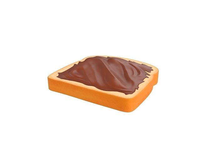 Nutella Toast 3D model 2