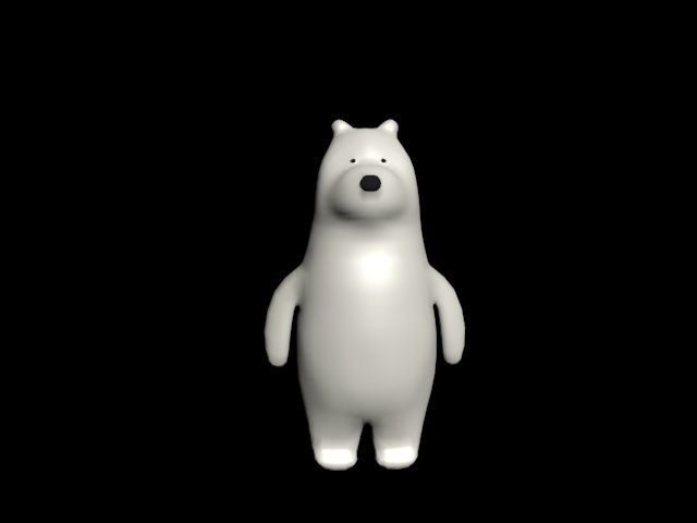 polar bear 3D print model_2