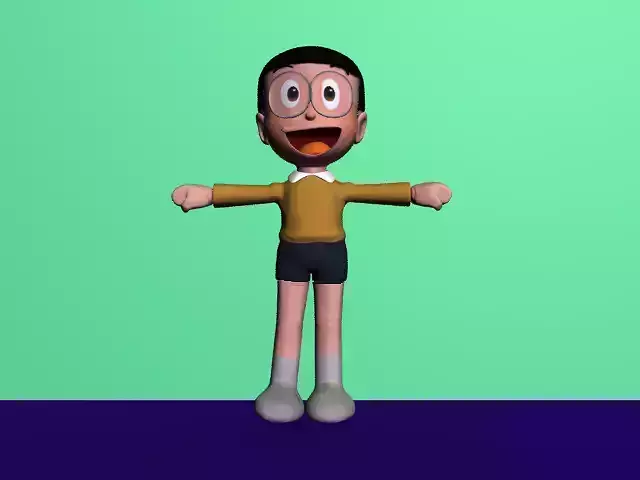 Nobita cartoon character 3D model