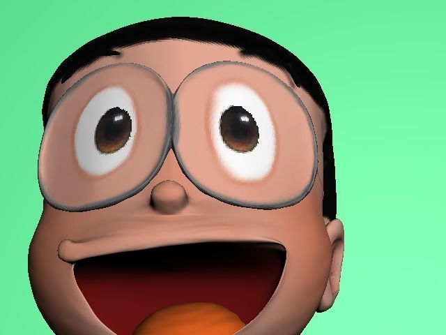 Nobita cartoon character 3D model_2