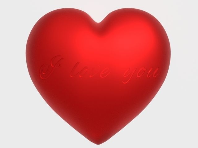 Heart- i love you 3D print model_1