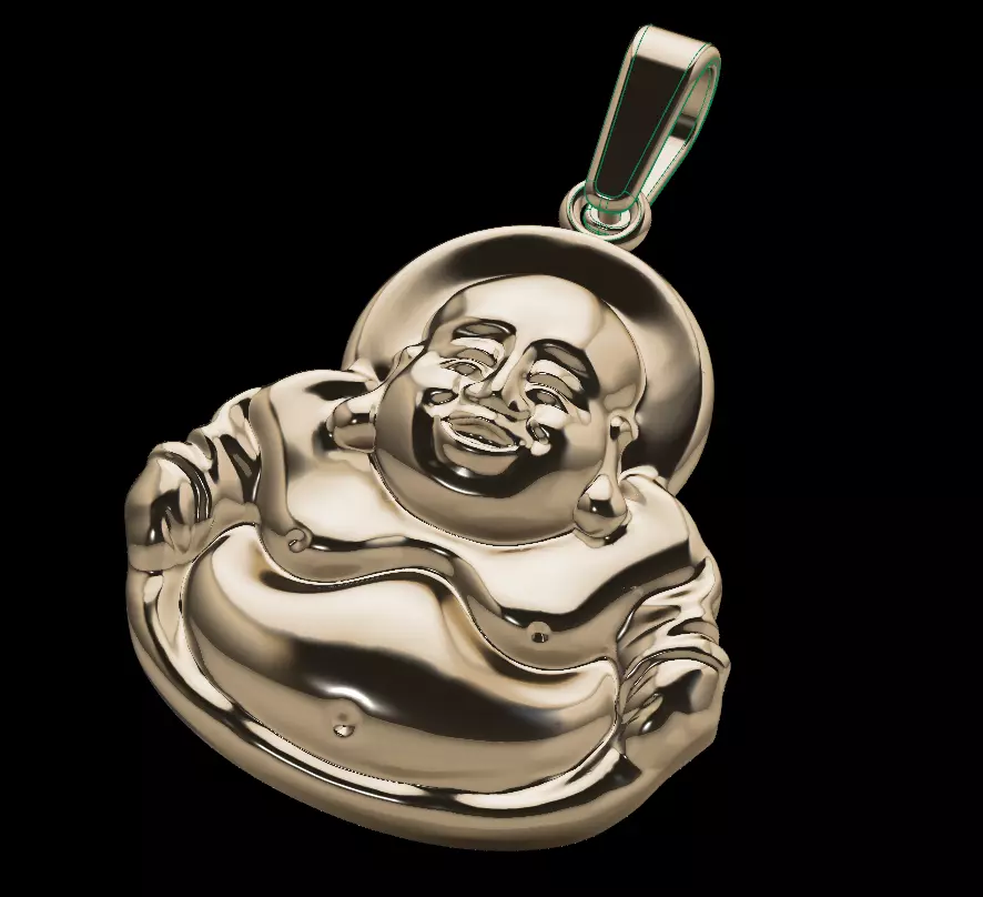 Happy Buddha Pendant Small 3D print model