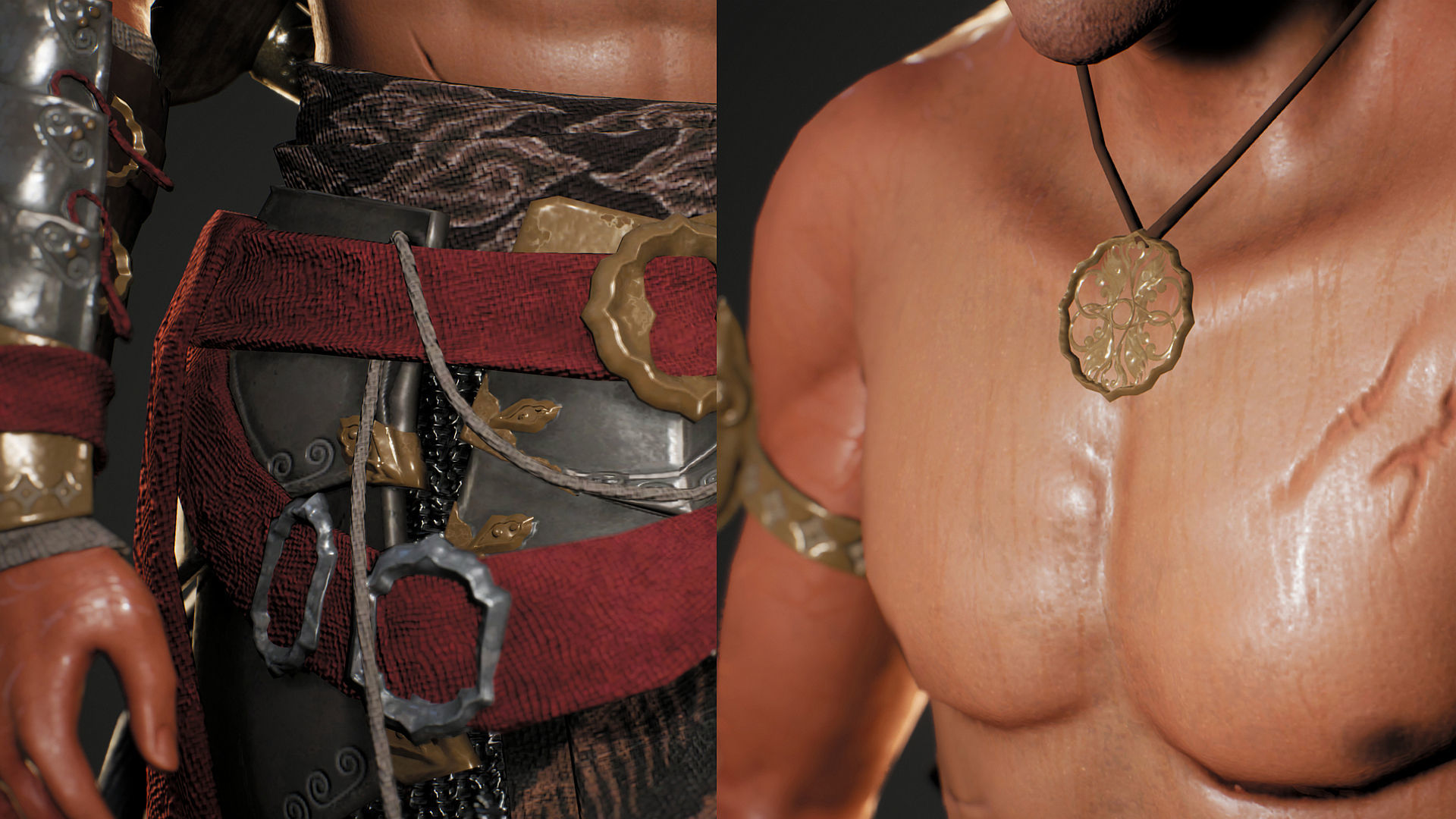 Southeast Asian Warrior Hero Character Low-poly 3D model_1