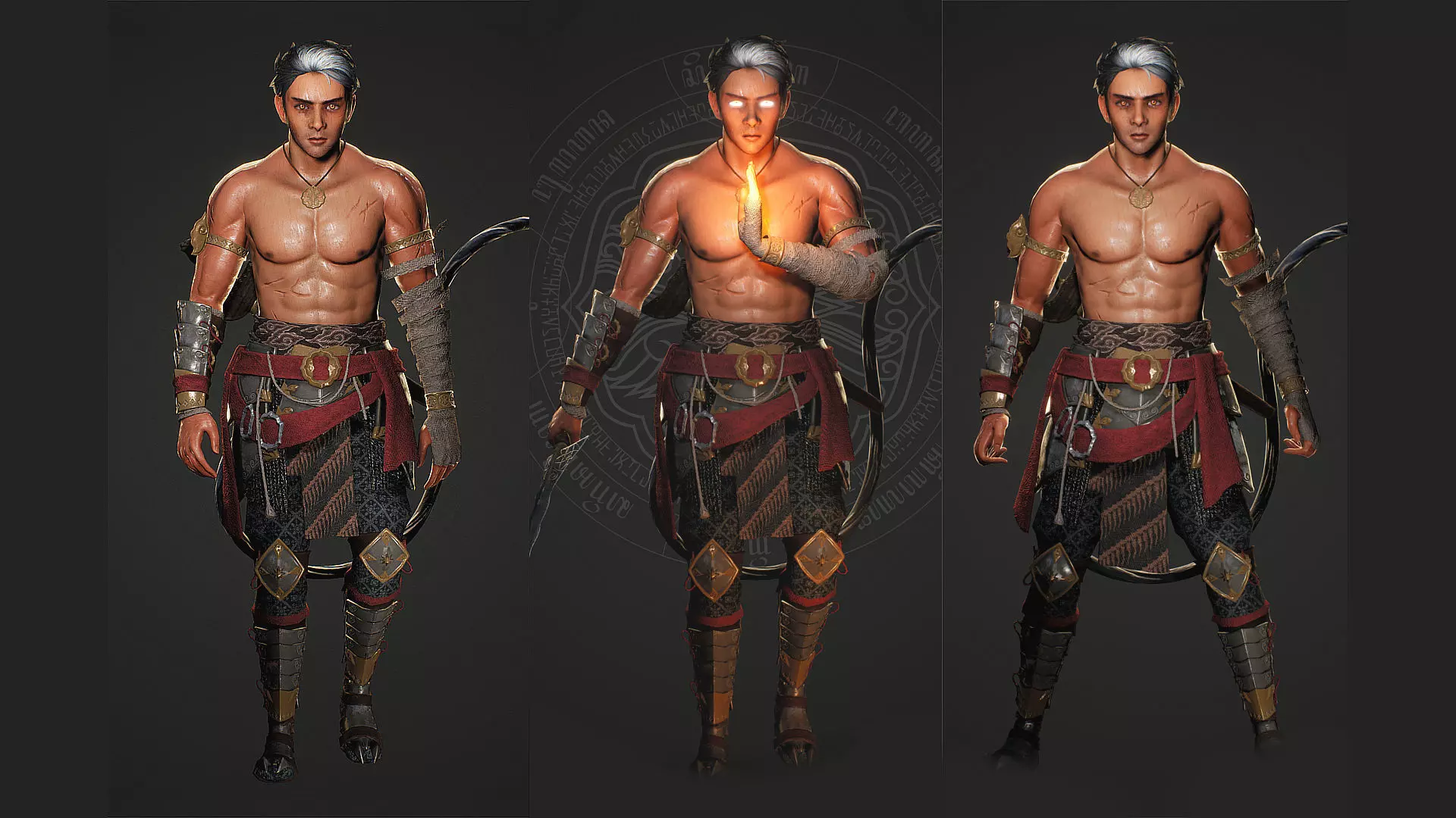 Southeast Asian Warrior Hero Character Low-poly 3D model_0