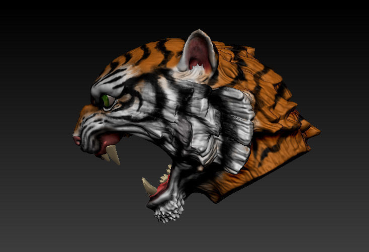 Tiger head 3D model_1