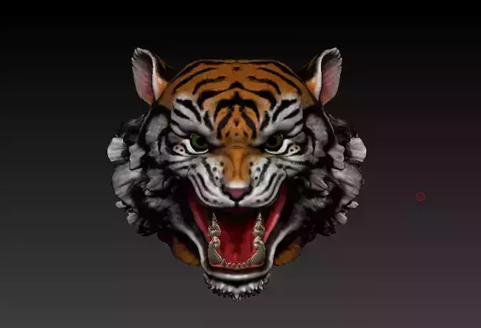 Tiger head 3D model