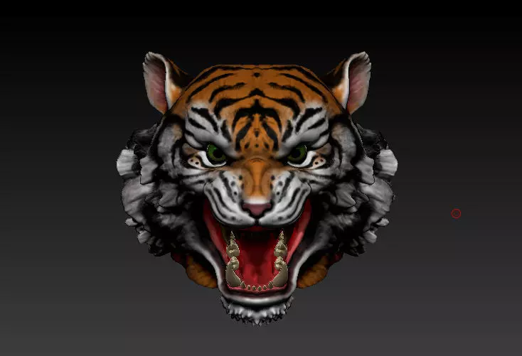 Tiger head 3D model_0