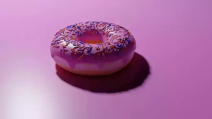 3D BURGER MODEL WITH SPRINKLES TEXTURE READY AND UV-UNWRAPPED