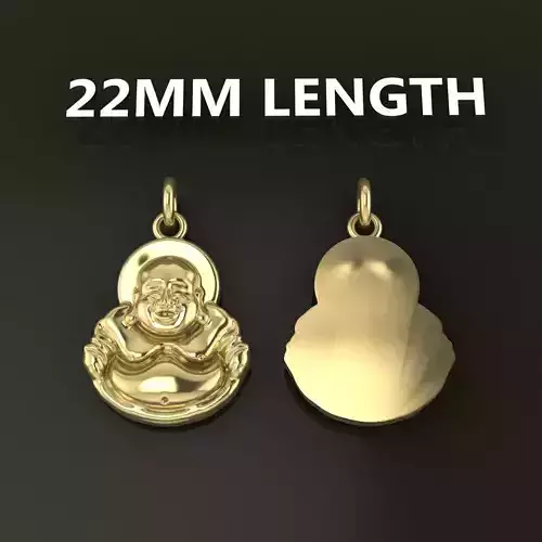 Happy Buddha Pendant 22mm Length