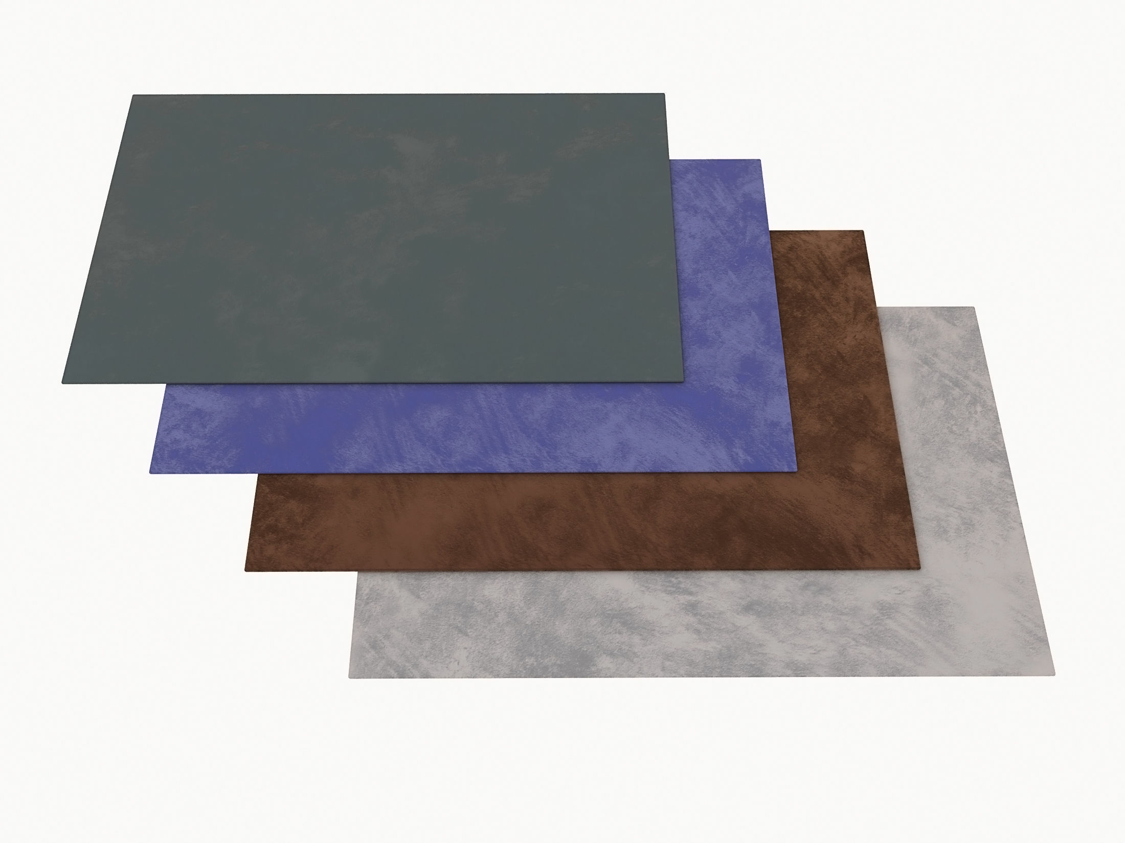 Carpet 3D model stack of different colored sheets 3D model_2