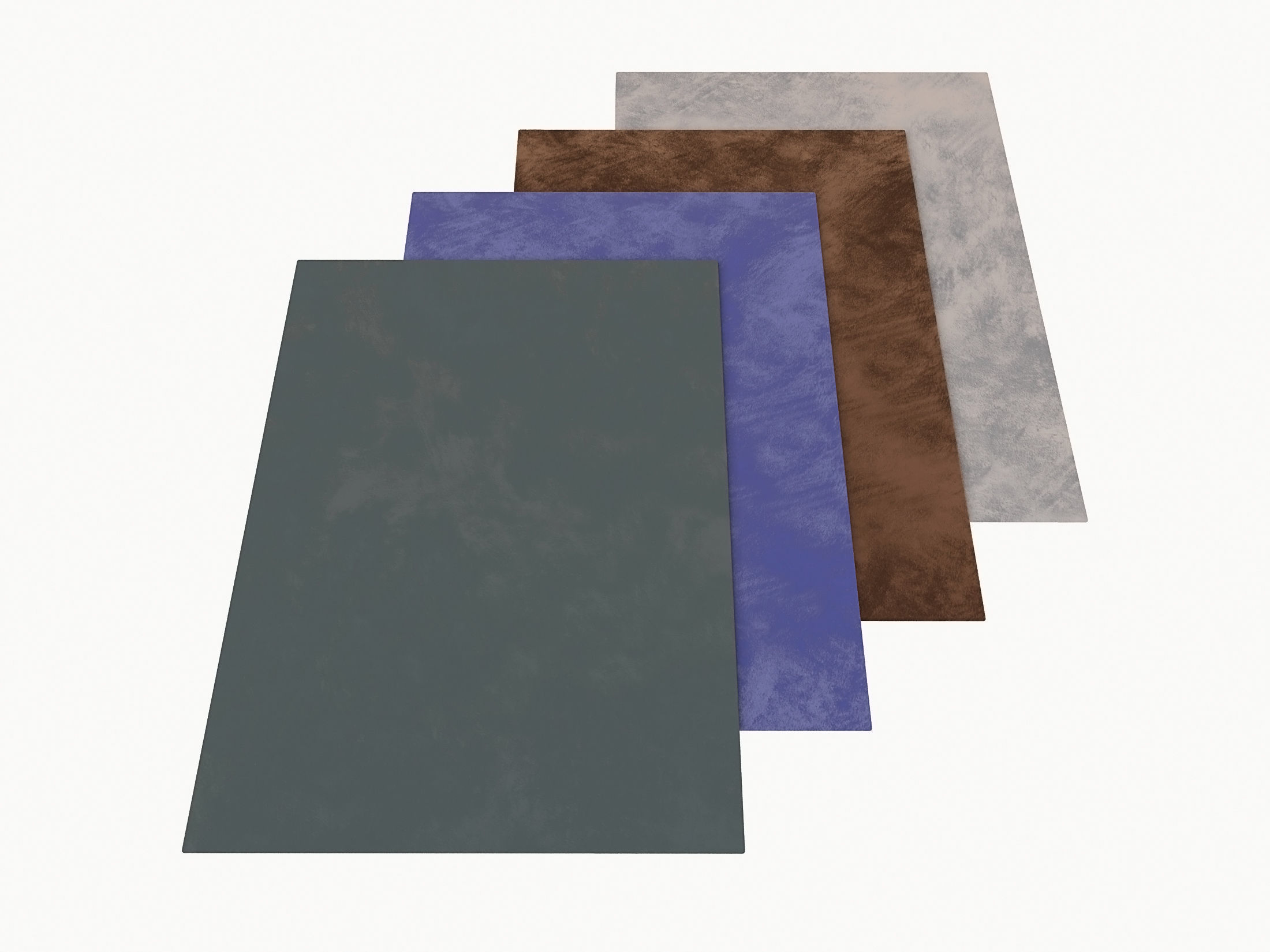 Carpet 3D model stack of different colored sheets 3D model_4