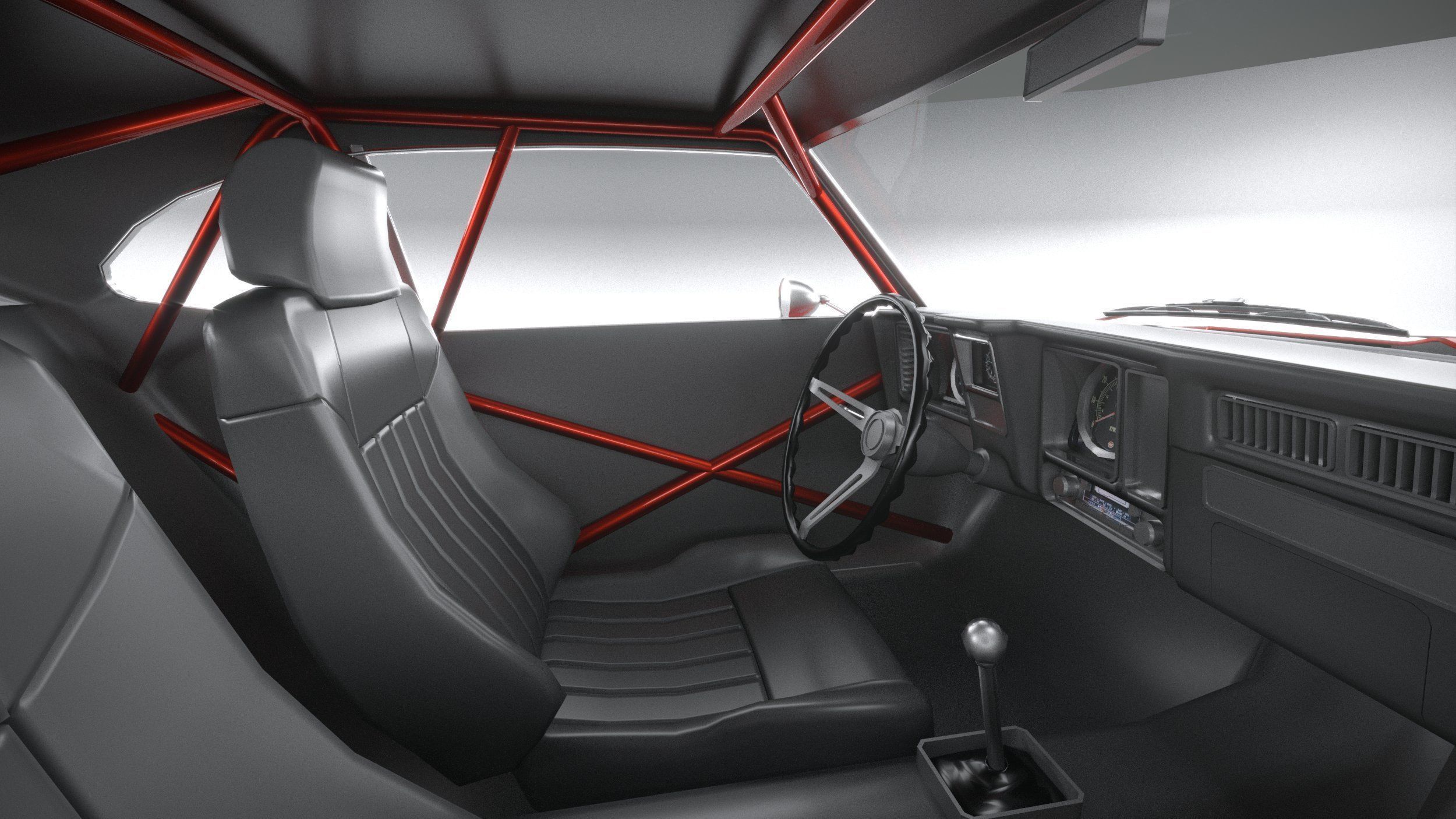 Generic classic muscle car 3D model_28