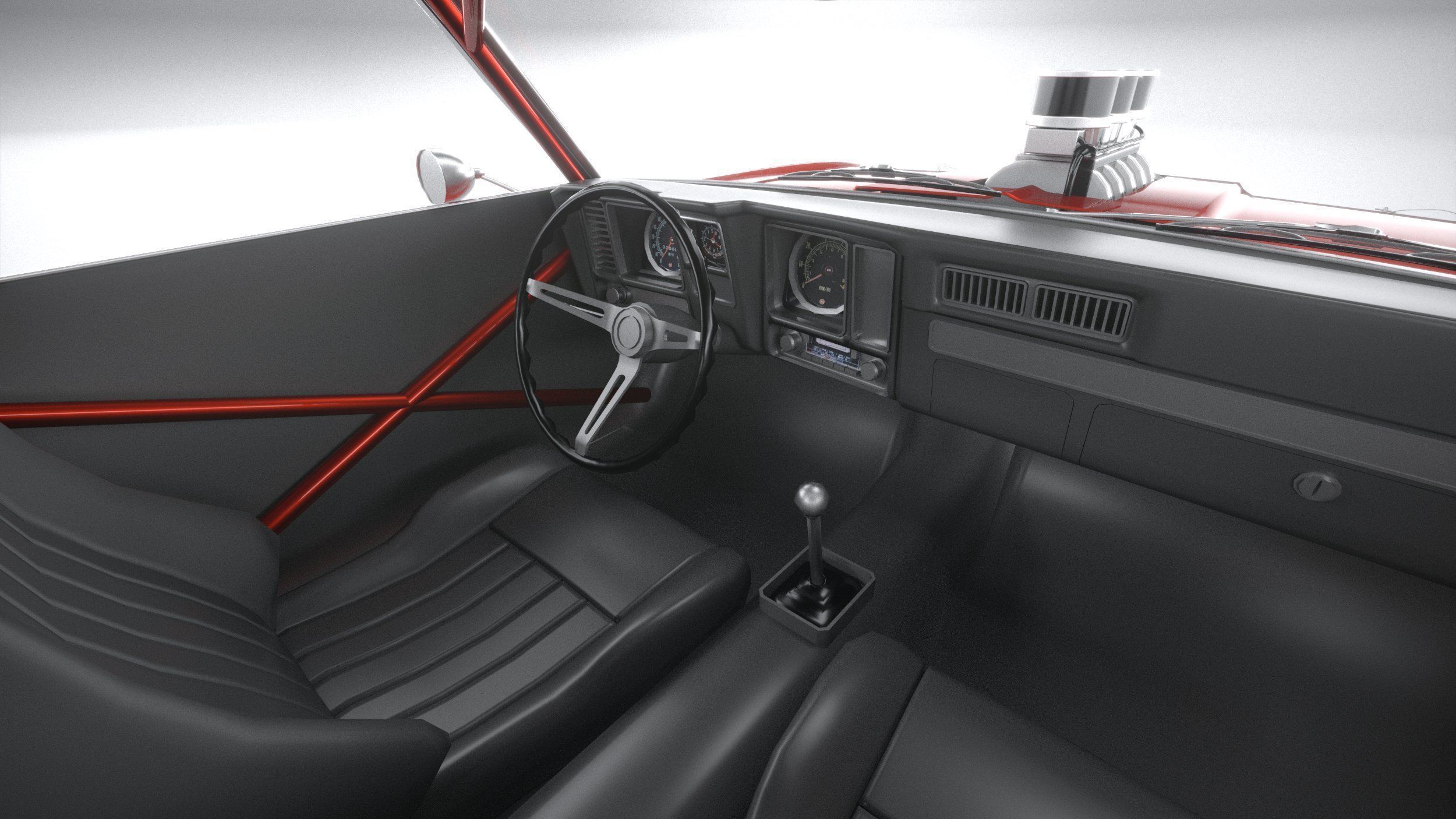 Generic classic muscle car 3D model_26