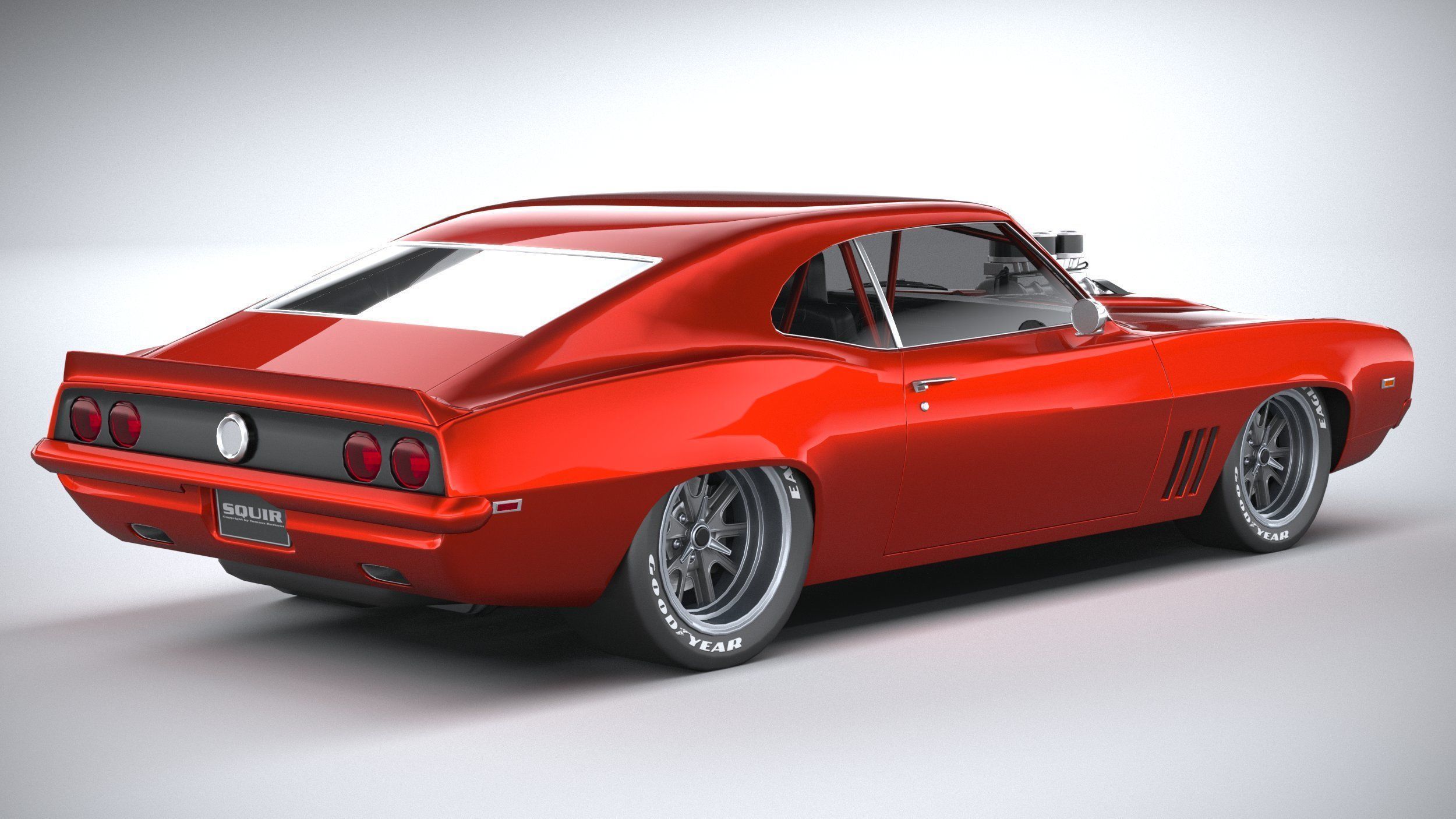 Generic classic muscle car 3D model_17