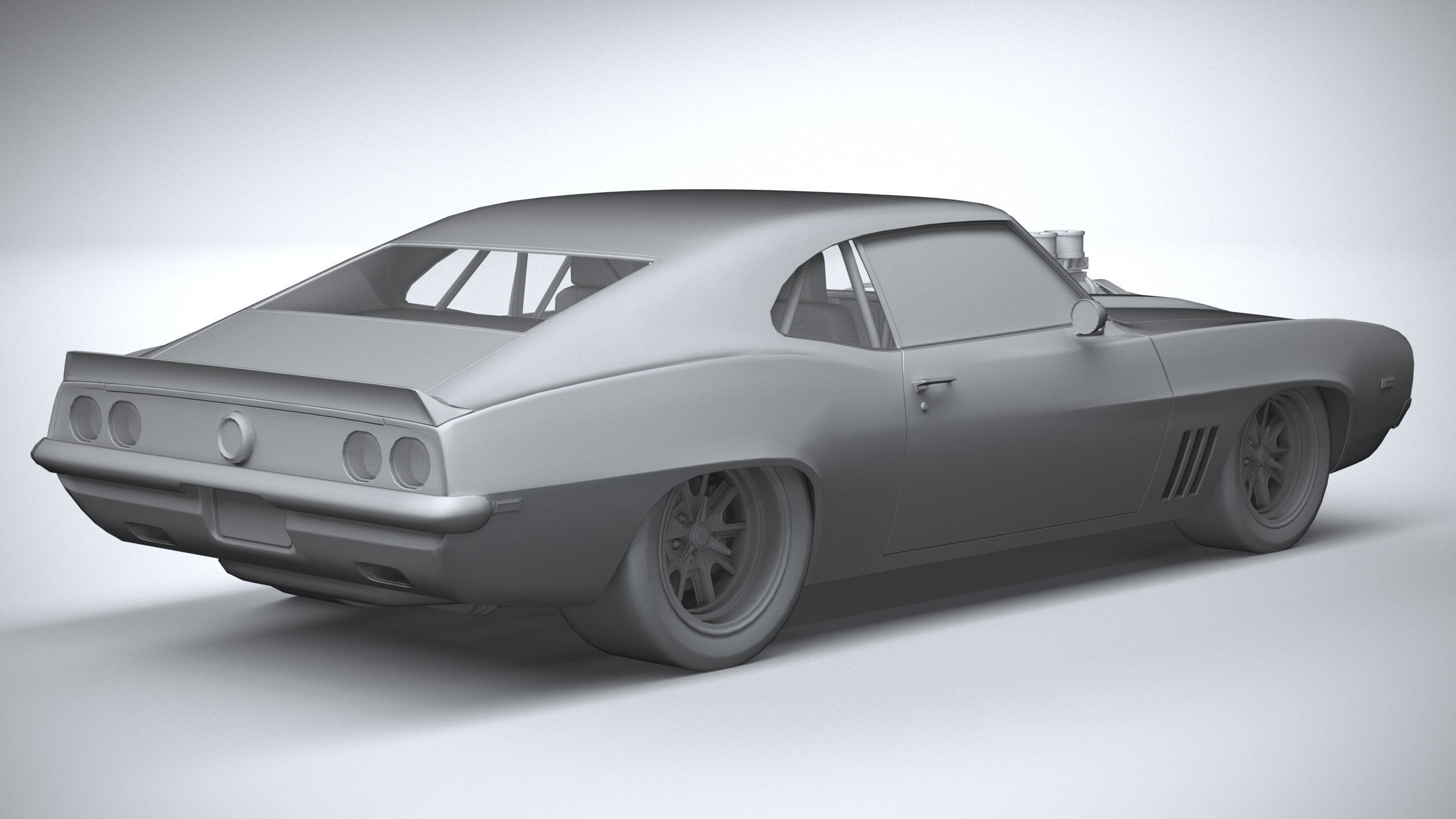 Generic classic muscle car 3D model_25
