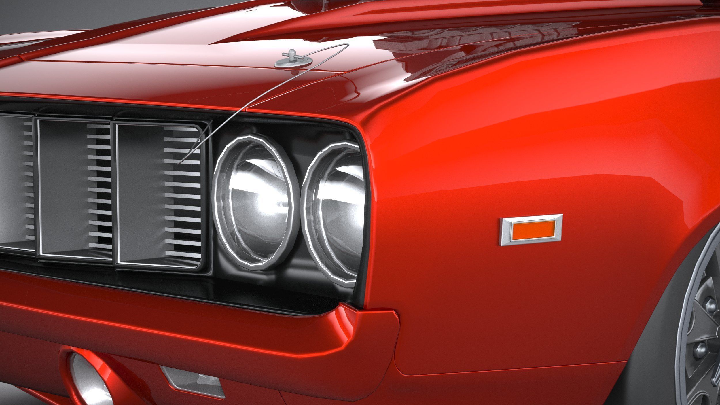 Generic classic muscle car 3D model_14