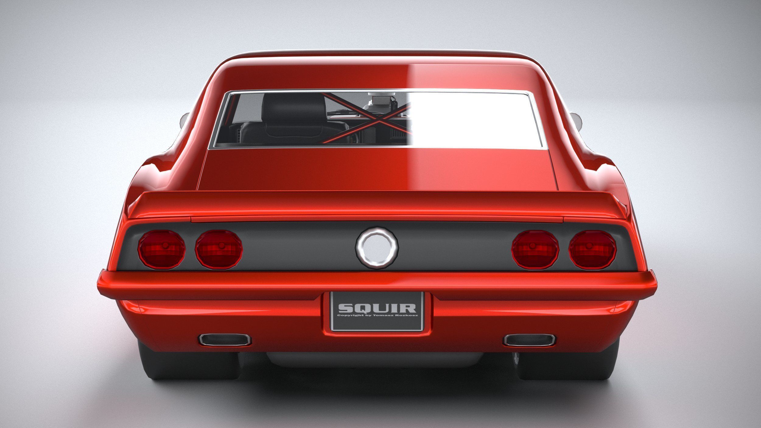 Generic classic muscle car 3D model_4