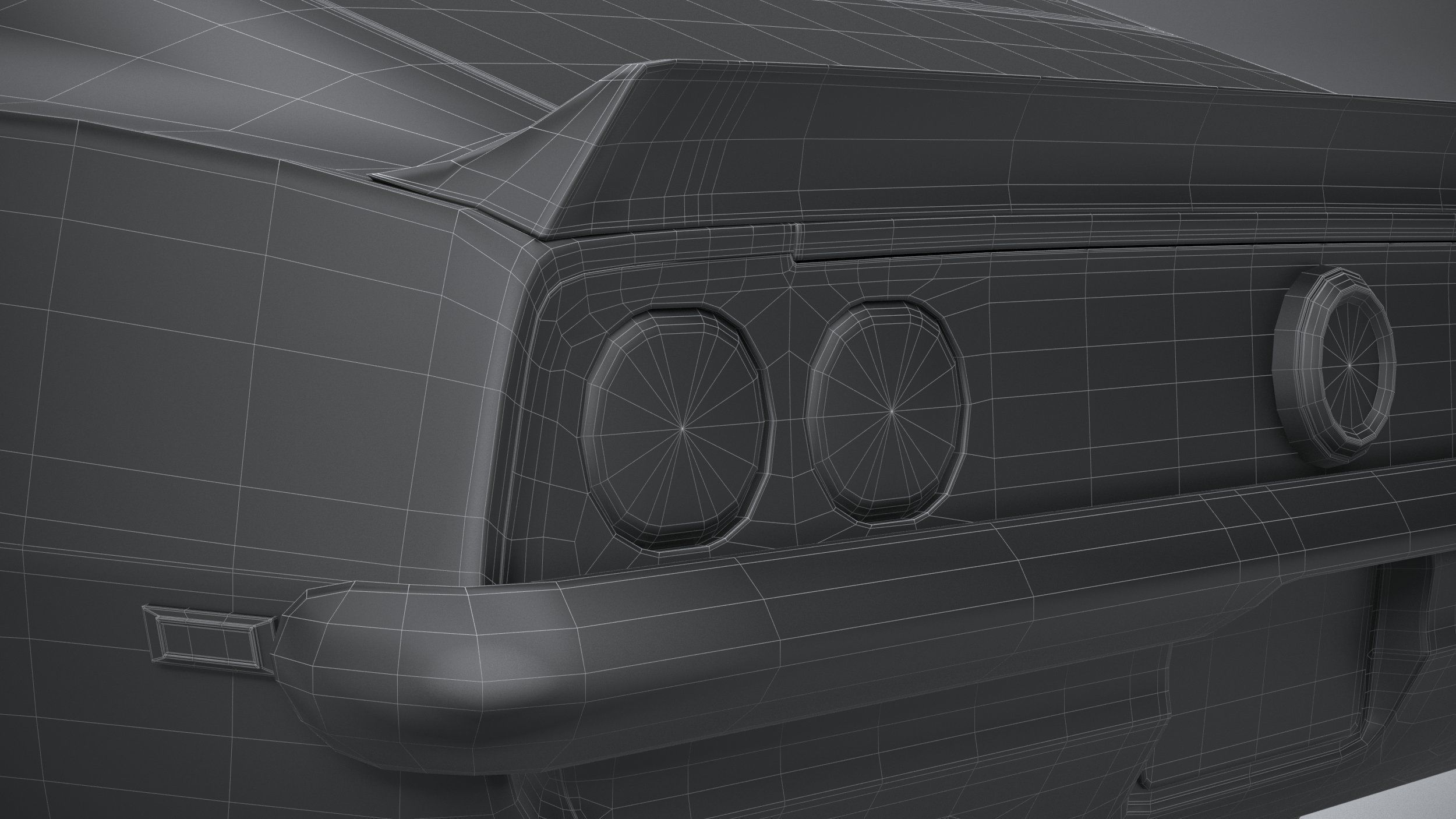 Generic classic muscle car 3D model_33