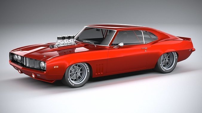 Generic classic muscle car 3D model