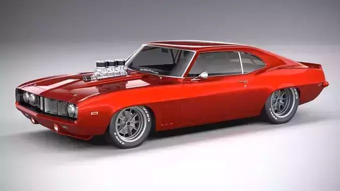 Generic classic muscle car 3D model