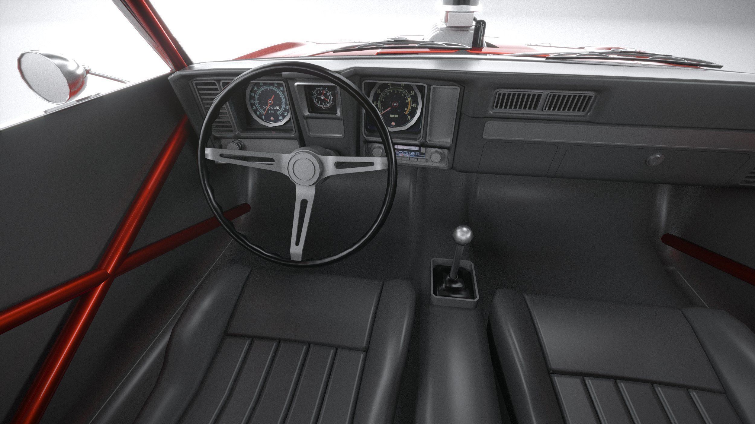 Generic classic muscle car 3D model_27