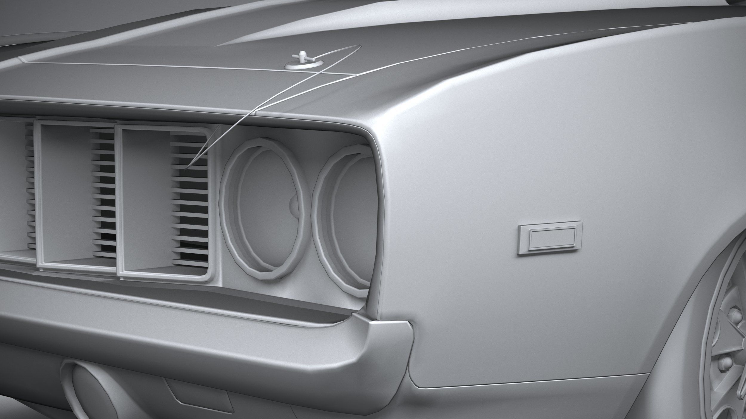 Generic classic muscle car 3D model_23