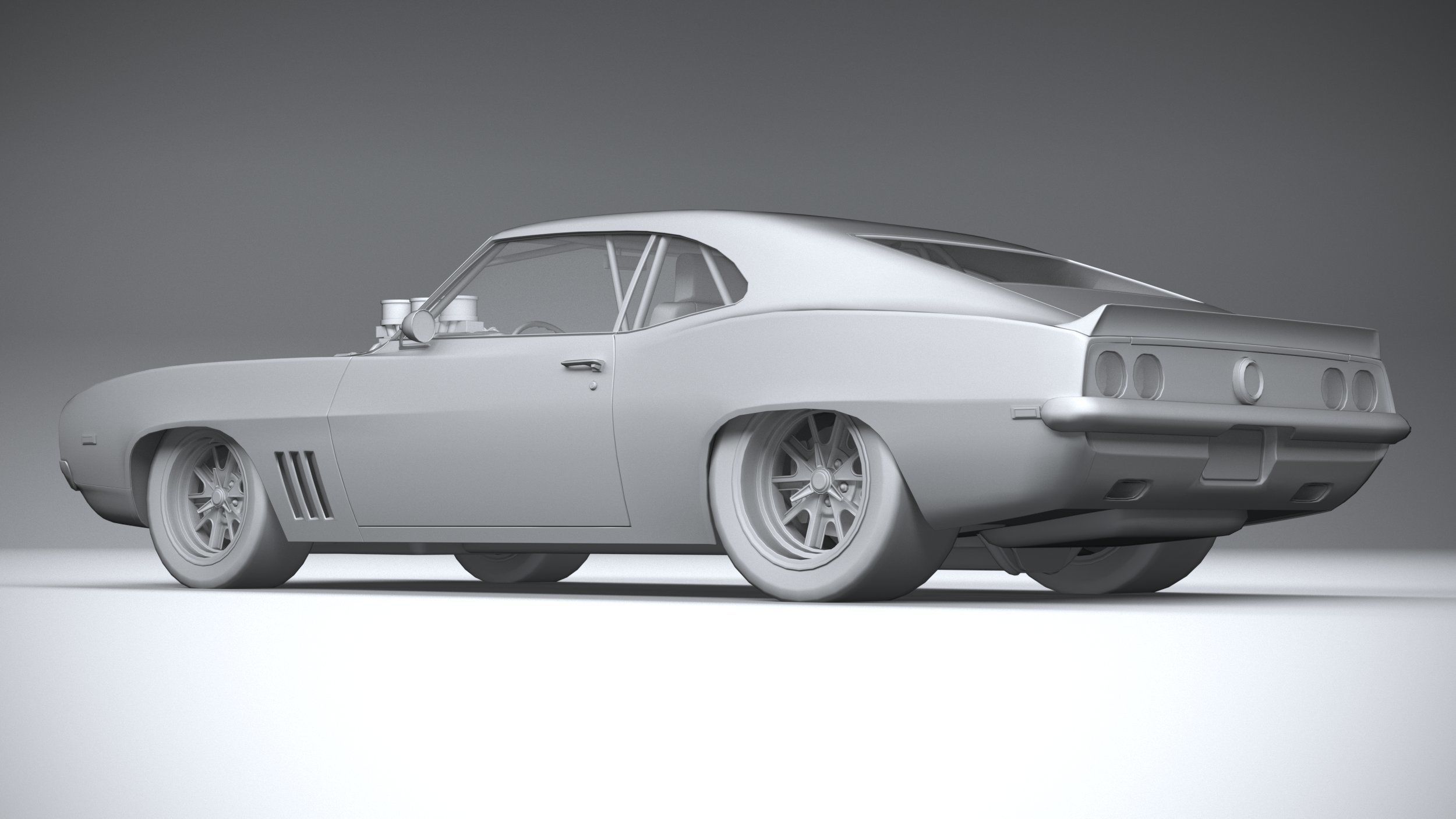 Generic classic muscle car 3D model_21