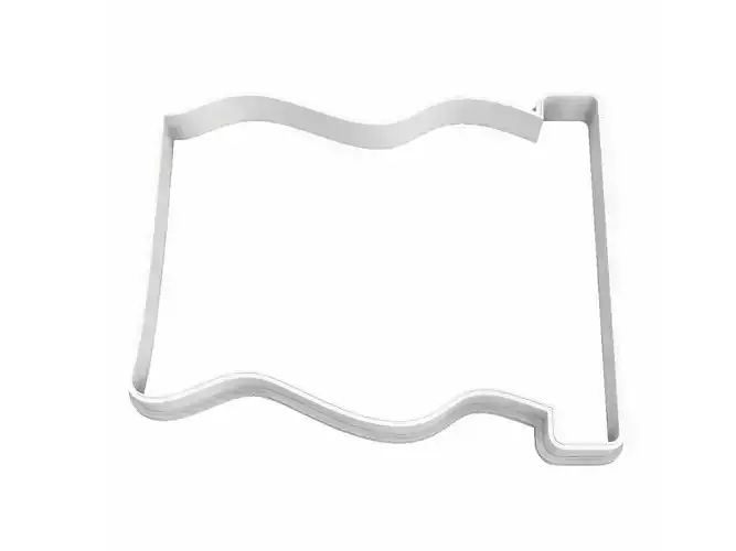 0154 Small flag No 2 cookie cutter