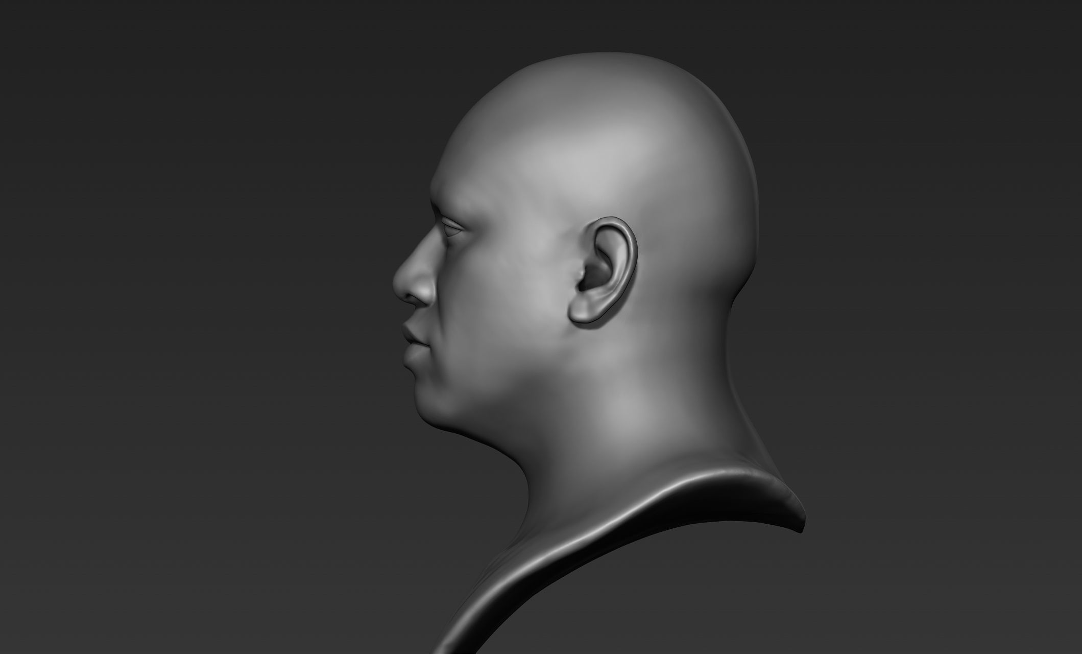 Black Man Head Sculpts 3D model_13