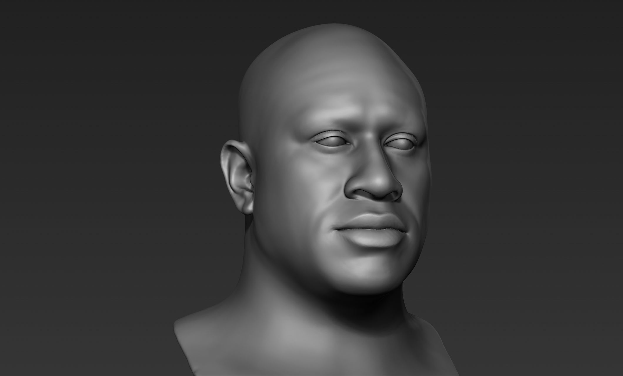 Black Man Head Sculpts 3D model_12