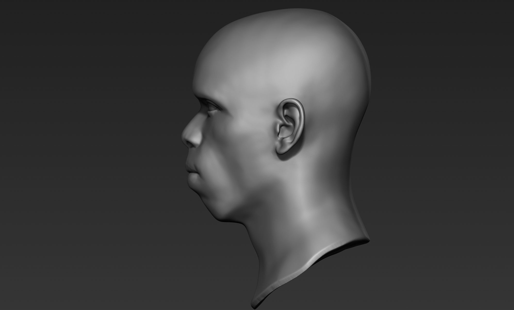 Black Man Head Sculpts 3D model_9